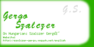 gergo szalczer business card